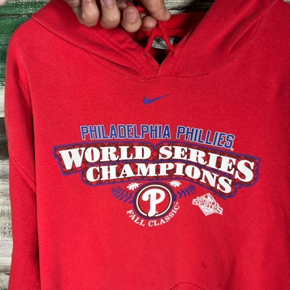 Vintage Philadelphia Phillies Nike Center Swoosh Hoodie - Picture 4 of 8